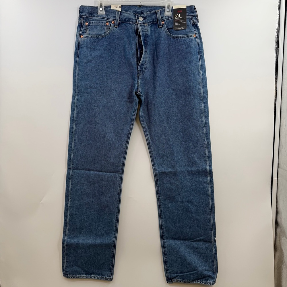 Levi’s Premium 501 Original Jeans Men’s 36x34 Button Fly Medium Wash NWT